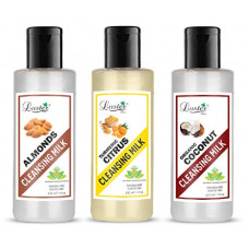 Deals, Discounts & Offers on Beauty Care - Luster Almond Nourishing & Turmeric Citrus & Organic Coconut Cleansing Milk - 210 ml (Pack of 3)