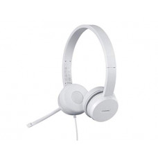 Deals and Offers on - Lenovo 110 Wired On Ear Headphones with Mic (White) Deals, Discounts & Offers on - Lenovo 110 Wired On Ear Headphones with Mic (White)