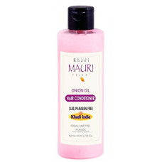 Deals, Discounts & Offers on Air Conditioners - Khadi Mauri Herbal Onion Oil Hair Conditioner Enriched With Red Onion Oil, Aloe Vera And Hibiscus, White, 210 Ml