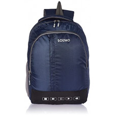 Deals, Discounts & Offers on Backpacks - Amazon Brand  Solimo Polyester Backpack For School and Casual Use, 29L, Blue