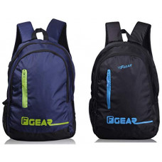 Deals, Discounts & Offers on Backpacks - F Gear Bi Frost 26 Ltrs Navy Blue Casual Backpack + Bi Frost 26 Ltrs Black Casual Backpack (2473 + 2471)