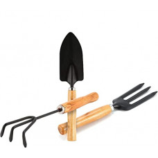 Deals, Discounts & Offers on Gardening Tools - JINPRI Gardening Tools kit Hand Cultivator, Small Trowel, Garden Fork (Set of 3)