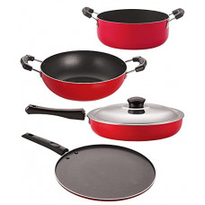 Deals, Discounts & Offers on Cookware - Nirlon Kitchen Non Stick Cookware Premium Quality Utensils Set of 4 Pieces (FP10_KD10_ST11_CS24)