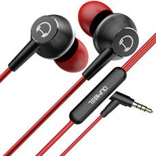 Deals, Discounts & Offers on Headphones - Dumbel Helix 2.0 Hi-Res in-Ear Wired Earphones with Mic (Red)