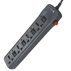 Deals, Discounts & Offers on Electronics - Axmon  Extension Board, Power Strip 4 Socket 4 Switch Multi Plug Universal Extension Cord with 3 Meter Heavy Cord (4+4 Grey, 6 AMP)