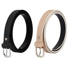 Deals, Discounts & Offers on Bags, Wallets & Belts - SIDEWOK Women's Vegan Leather Belt (Pack of 2)