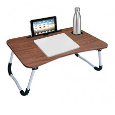 Deals, Discounts & Offers on Laptop Accessories -  OFIXO Multi-Purpose Laptop Table/Study Table/Bed Table/Foldable and Portable Wooden/Writing Desk (Wooden)