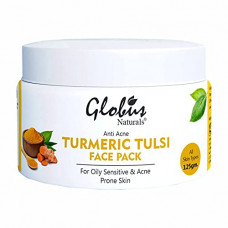 Deals, Discounts & Offers on Beauty Care - Globus Naturals Turmeric Tulsi Anti Acne Face Pack 125gms, For fighting pimples & uncogging pores, with geru mitti, glycerine, SLS Free, Paraben free, Vegan Skincare