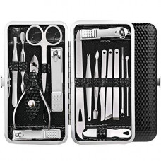 Deals, Discounts & Offers on Beauty Care - URBANMAC Manicure Pedicure 16 Tools Set Nail Clippers Stainless Steel Professional Nail Scissors Grooming Kits, Nail Tools with Leather Case