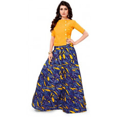 Deals, Discounts & Offers on Women - Florence Women's Benglory Satin Silk Printed Semi Stitched Lehenga Choli(Free Size)