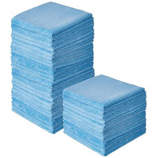 Deals, Discounts & Offers on Home Improvement - Amazon Brand - Presto! Thick Microfibre Cleaning Cloth, 60 x 40 cm, 330 GSM, Set of 36, Blue (preshivtex0055)