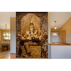 Deals, Discounts & Offers on Home Improvement - 999Store 3D Print Latest Door Living room Bed Room Home Hall wall stickers Sheet roll 3d ganesha wallpapers