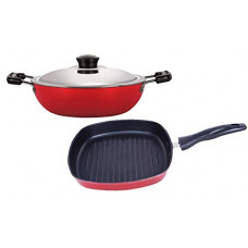 Deals, Discounts & Offers on Cookware - Nirlon Kitchen Accessories For Home Cooking Non-Stick pots and pan Set of 2 Pieces (DKD(B)_GP24)