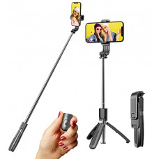 Deals, Discounts & Offers on Mobile Accessories - Portable Selfie Stick, Handheld Tripod with Detachable Wireless Remote and Mini Tripod Stand Selfie Stick