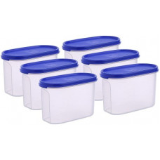 Deals, Discounts & Offers on Kitchen Containers - Tuqqerware - 1.1 L Polypropylene Tea Coffee & Sugar Container(Pack of 3, Blue, Clear)