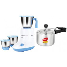Deals, Discounts & Offers on Personal Care Appliances - Pigeon Combo 14468&2347 550 W Mixer Grinder(White, 3 Jars)