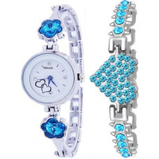 Deals, Discounts & Offers on Watches & Wallets - MikadoNew Arrival Stylish Attractive Ethnic Blue Bracelet Look Analog Watch