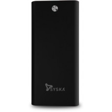 Deals, Discounts & Offers on Power Banks - Syska 20000 mAh Power Bank (Fast Charging, 18 W)(Pearl Black, Lithium Polymer)