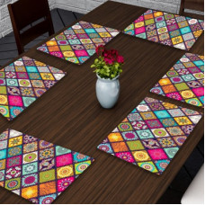 Deals, Discounts & Offers on  - LooMantha Rectangular Pack of 6 Table Placemat(Multicolor, PVC)