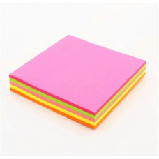 Deals, Discounts & Offers on  - Oddy Neon Mixy Colour Sticky 80 Sheets Regular, 4 Colors(Set Of 1, Pink, Green, Yellow, Orange)