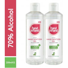 Deals, Discounts & Offers on  - Hand in Hand Gel 250 Ml (Pack of 2) Hand Sanitizer Bottle(2 x 250 ml)