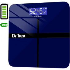 Deals, Discounts & Offers on Electronics - Dr. Trust (USA) Executive Rechargeable Digital Weighing Scale Electronic Weight Machine For Human Body with Temperature Display( USB Cable Included) Weighing Scale(Blue)