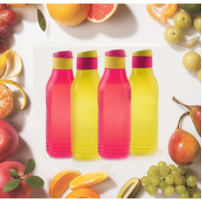 Deals, Discounts & Offers on  - Tupperware Groovy Triangular Bottle 750 ml Bottle(Pack of 4, Pink, Yellow, Plastic)