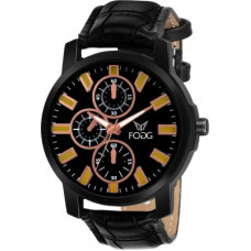 Deals, Discounts & Offers on Watches & Wallets - Fogg1179-BK New Stylish Chrono Dummy Black Analog Watch - For Men