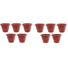 Deals, Discounts & Offers on  - MEHAN'S Gardening Flower Pots-8Inch Round Garden Plastic Planters Pack of 10 Plant Container Set(Pack of 10, Plastic)