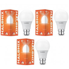 Deals, Discounts & Offers on  - Halonix 10 W Round B22 LED Bulb(White, Pack of 3)