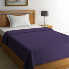 Deals, Discounts & Offers on  - STELLAR HOME Solid Single Fleece Blanket(Polyester, Purple Passion)