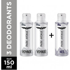 Deals, Discounts & Offers on  - Park Avenue Signature - Voyage, Neo Deodorant Spray - For Men(450 ml, Pack of 3)