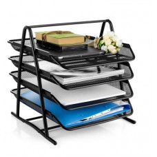 Deals, Discounts & Offers on  - QUICK UNBOX 4 Compartments Metal Newspaper File Books Documents(Black)