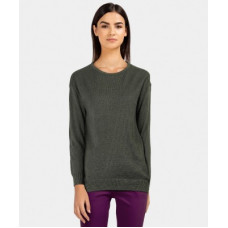 Deals, Discounts & Offers on  - [Size M] ProvogueSolid Round Neck Casual Women Green Sweater