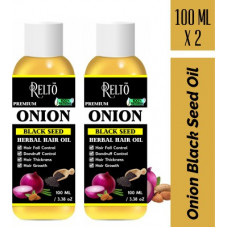 Deals, Discounts & Offers on  - RELTO ONION BLACK SEED HAIR OIL For Faster Hair Growth & Hair Fall Control, 100% Natural & Herbal (100mlx2) Hair Oil(200 ml)