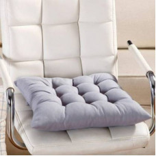 Deals, Discounts & Offers on  - PINAARA`S Comfort And Luxury Microfibre Solid Chair Pad Pack of 1(Grey)