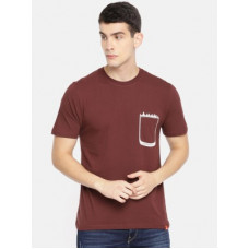 Deals, Discounts & Offers on  - [Size S] WildcraftPrinted Men Round Neck Brown T-Shirt