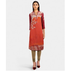 Deals and Offers on - BibaWomen Printed Cotton Blend Straight Kurta(Multicolor) Deals, Discounts & Offers on - BibaWomen Printed Cotton Blend Straight Kurta(Multicolor)