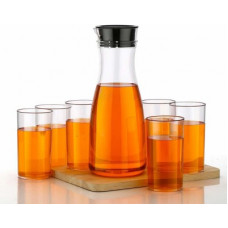 Deals, Discounts & Offers on  - DeoDap 76_Jug_Glass_Combo Jug Glass Set(Plastic)