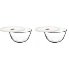 Deals, Discounts & Offers on  - Signoraware Borosilicate Glass Disposable Mixing Bowl(Clear, Pack of 2)