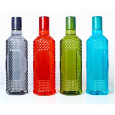 Deals, Discounts & Offers on  - SEDULOUS HEXAGON Premium Water Fridge Bottles For School College Office Kitchen Set Of 4 1000 ml Bottle(Pack of 4, Multicolor, Plastic)