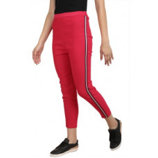 Deals, Discounts & Offers on  - BroadstarRegular Fit Women Pink Cotton Lycra Blend Trousers