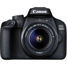 Deals, Discounts & Offers on Cameras - Canon EOS 3000D DSLR Camera Single Kit with 18-55 lens (16 GB Memory Card & Carry Case)(Black)