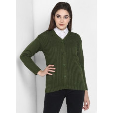 Deals, Discounts & Offers on  - [Size M] PivlSelf Design V Neck Casual Women Green Sweater