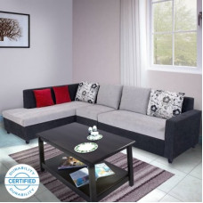 Deals, Discounts & Offers on Furniture - Bharat Lifestyle Nano Fabric 6 Seater Sofa(Finish Color - Black Grey)