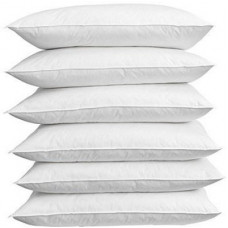 Deals, Discounts & Offers on  - PumPum Plain Polyester Fibre Solid Sleeping Pillow Pack of 6(White)