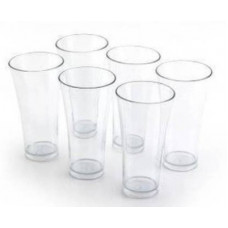 Deals, Discounts & Offers on Sunglasses & Eyewear Accessories - TAPASVI (Pack of 6) 6 Pcs. Unbreakable Transparent Water, Juice, Cold Drinks Glass Set 300 Ml High Grade Poly Carbonate Plastic Glasses Glass Set(300 ml, Plastic)