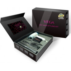 Deals, Discounts & Offers on Health & Personal Care - VEGA Styling Kit (Hair Dryer 1400W, Paddle Brush, Round Brush, Tail Comb & free Pouch) - BBD Special VGGP-04 Hair Dryer(1400 W, Black)