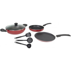 Deals, Discounts & Offers on Cookware - Butterfly Rapid 7P Set Indcution Bottom Cookware Set Induction Bottom Cookware Set(Aluminium, 7 - Piece)
