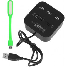 Deals, Discounts & Offers on Mobile Accessories - Flipkart SmartBuy Combo of Flexible USB LED Light + All-in-One Combo Card Reader + 3-Port USB Hub, Led Light(Multicolor)